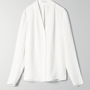 Aritzia Babaton Power/Akira Blouse White Small